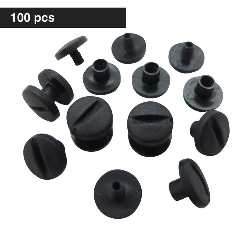 100 Black plastic binding screws by Gobrecht & Ulrich