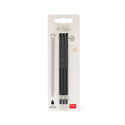 3 Black Legami Erasable Pen Refills