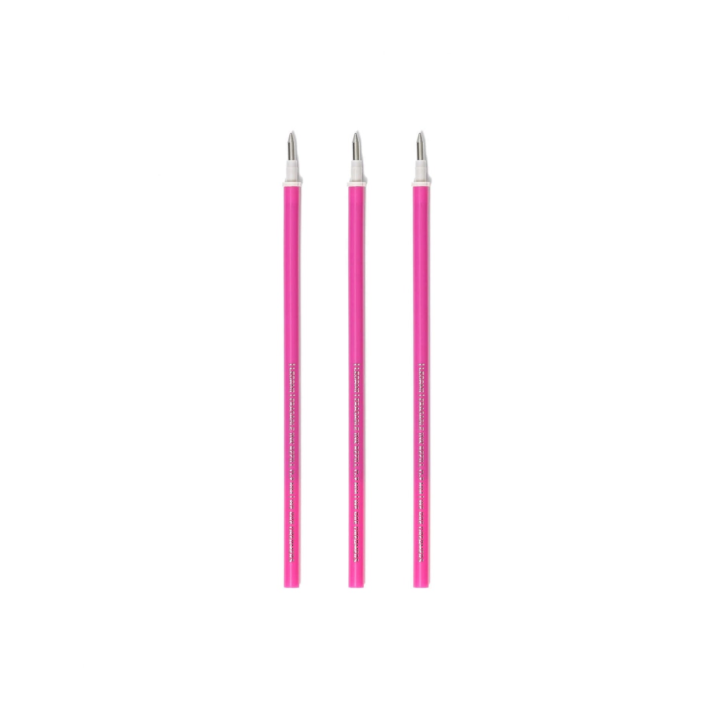 3 Pink Legami Erasable Pen Refills without packaging