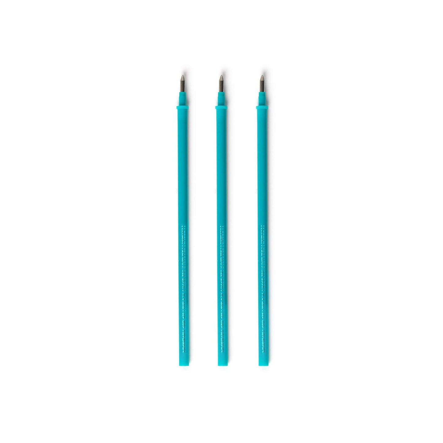 3 Turquoise Legami Erasable Pen Refills without packaging