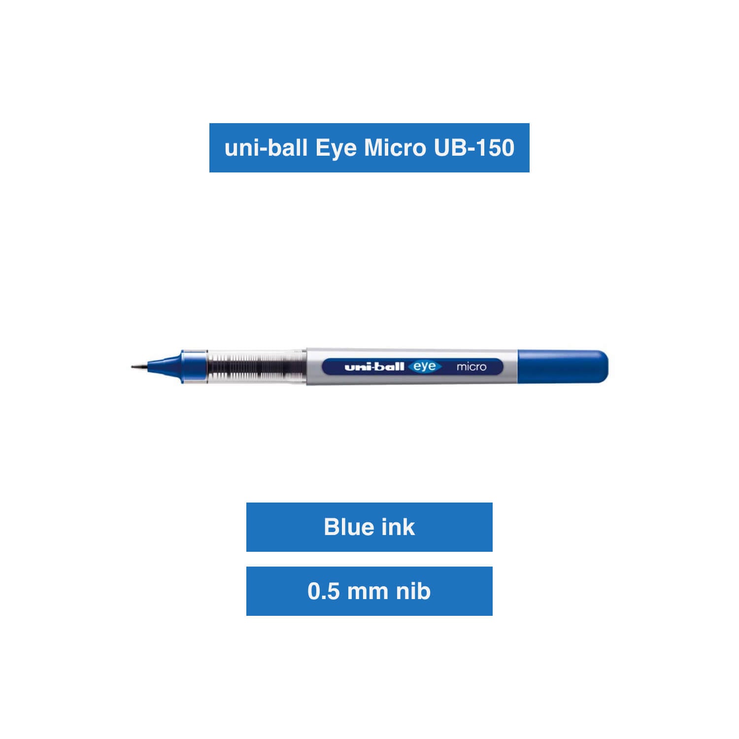 uni-ball Eye Micro UB-150 Blue 0.5 mm nib